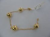 PULSEIRA FOLHADA A OURO BOLA MEDIA CB 181757