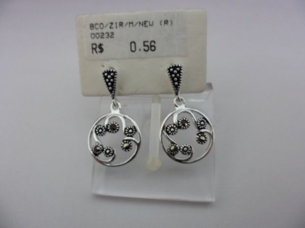 BRINCO DE PRATA MICRO ZIRCONIA REDONDO  CB 320060