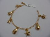 PULSEIRA FOLHADA A OURO ESTRELA SACO CB 182114