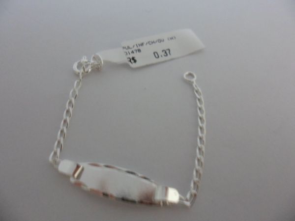 PULSEIRA DE PRATA CHAPA OVAL Infantil CB 2079073