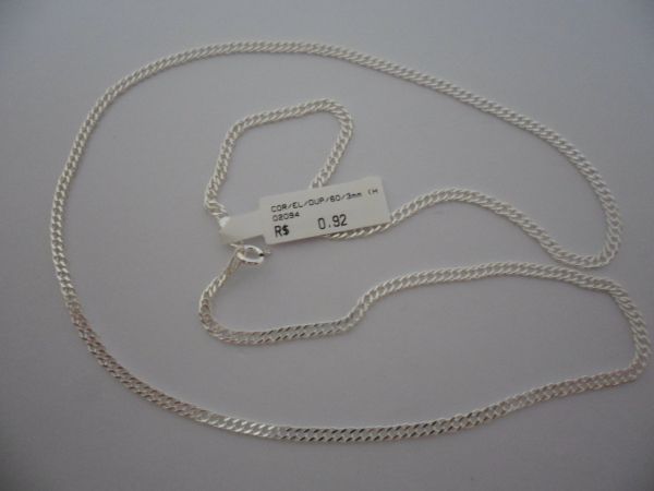 CORRENTE EM PRATA ELOS DUPLOS 60CM 3MM CB 2086743 ok