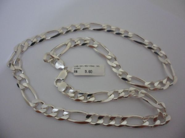 CORRENTE DE PRATA 3X1 60CM   CB 2073545