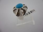 Anel Prata Micro Zirconia Azul 1619127