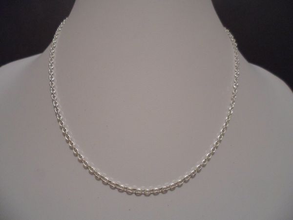 Corrente Prata Cadeado 2mm 45cm cb 2094038