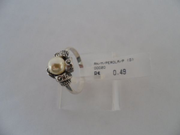 ANEL DE PRATA MARCASSITA PEROLA/P CB 1400