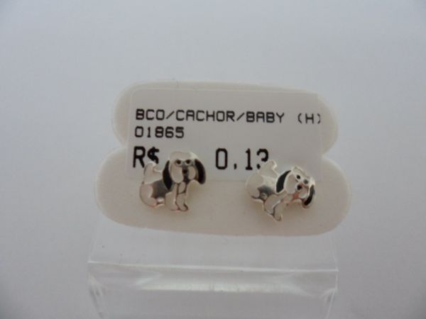 BRINCO DE PRATA ESMALTADO CACHORRINHO CB 2085166