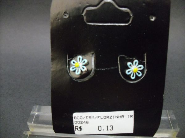 BRINCO DE PRATA ESMALTADO FLORZINHA CB 2085326