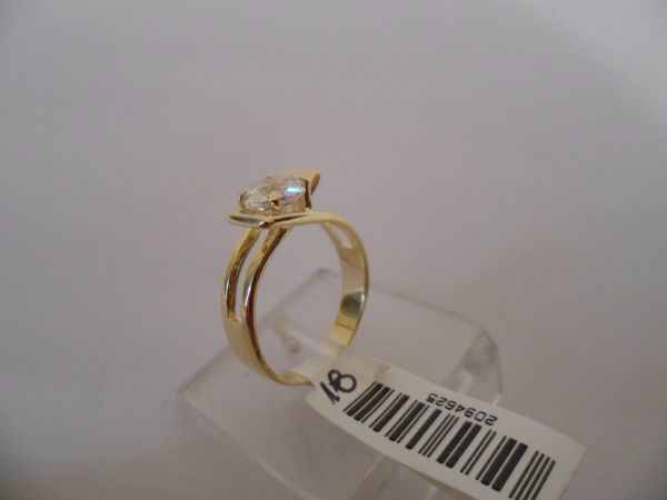 Anel folhado a ouro de zirconia color2094625