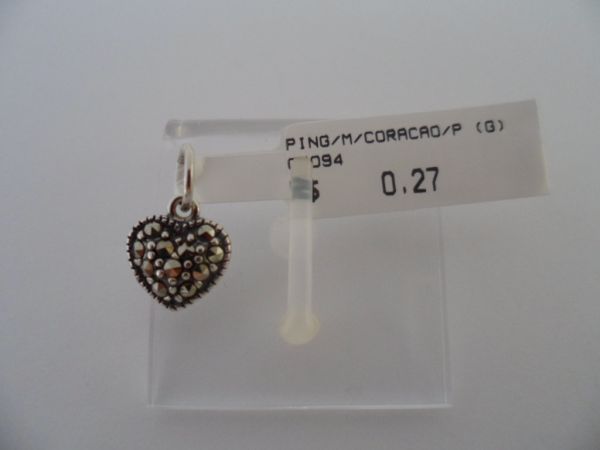 PINGENTE DE PRATA MARCASSITA CORAÇAO CB 87031