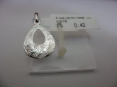 PINGENTE DE PRATA GOTA TRABALHADA  CB 151262