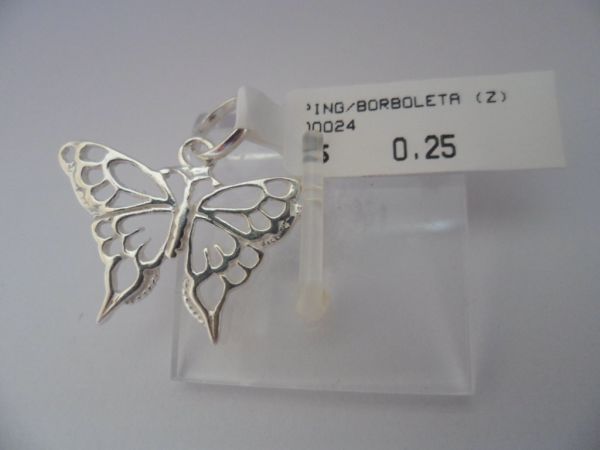 PINGENTE DE PRATA BORBOLETA  CB 12542