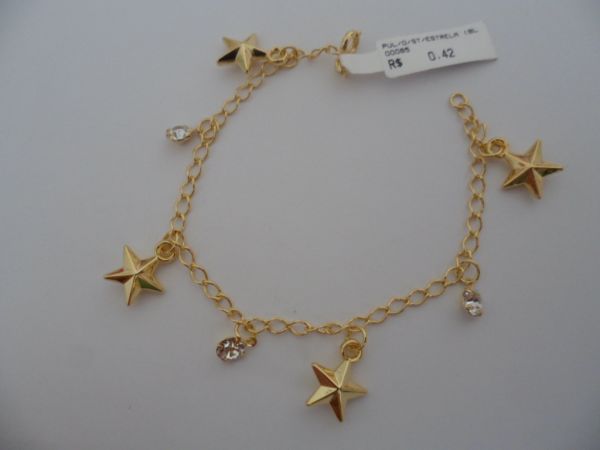 PULSEIRA FOLHADA A OURO ESTRELA CB 1200