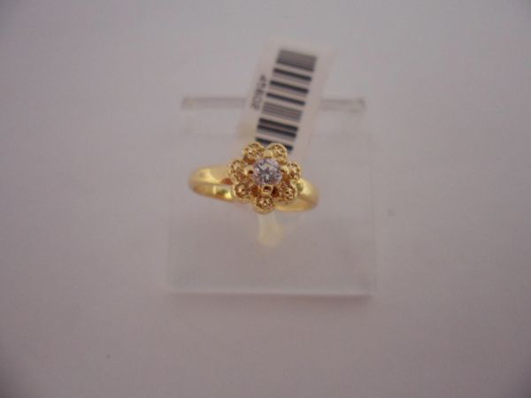 ANEL FOLHADO A OURO INFANTIL FLOR 45602