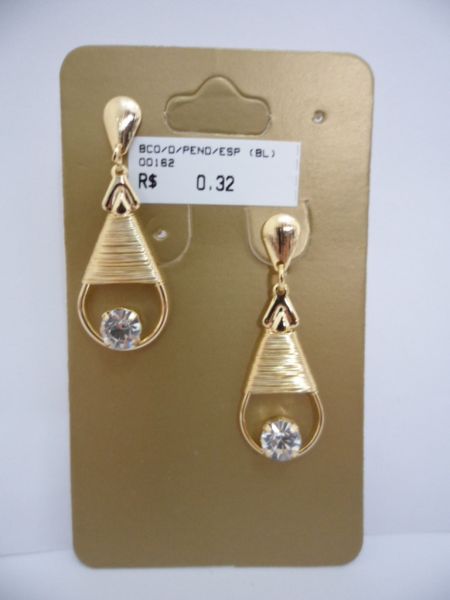 BRINCO FOLHADO A OURO PENDENTE ESPECIAL  CB 3100
