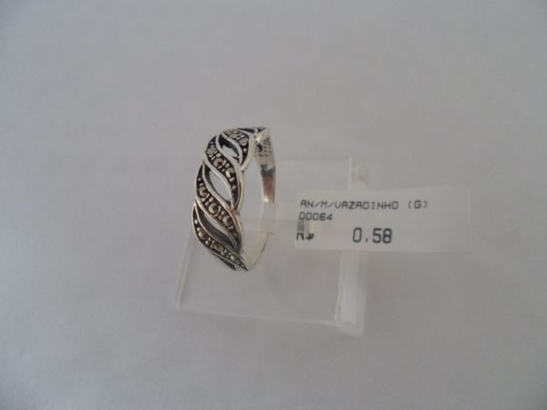 ANEL DE PRATA MARCASSITA VAZADINHO  CB 30901