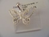 PINGENTE DE PRATA ZIRCONIA BORBOLETA  CB 35364825