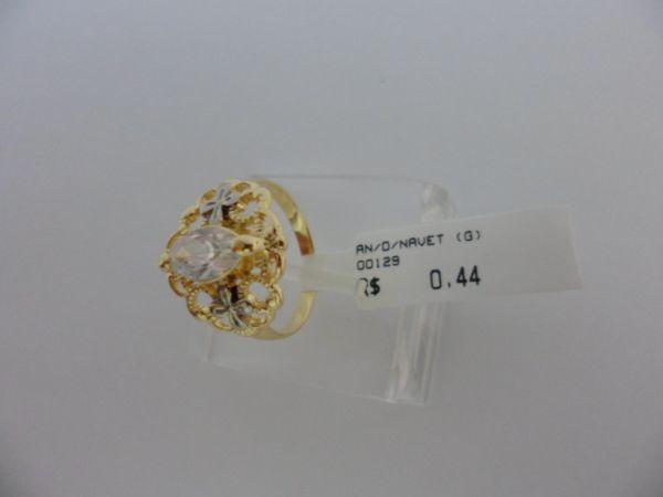 ANEL FOLHADO A OURO NAVET  CB 366041