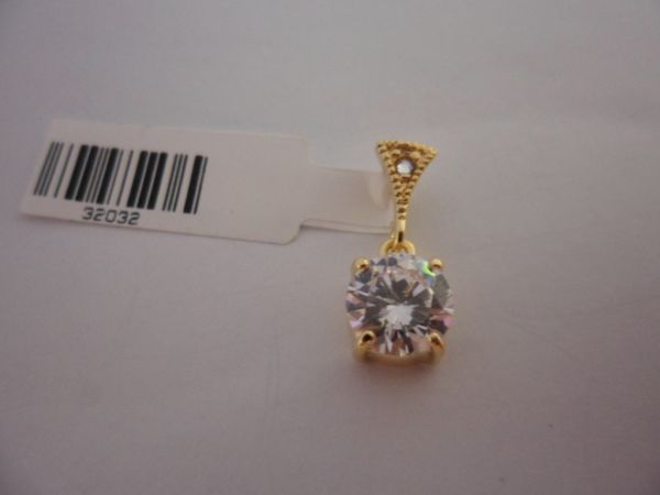 PINGENTE FOLHADO A OURO P.LUZ REDONDO 32032
