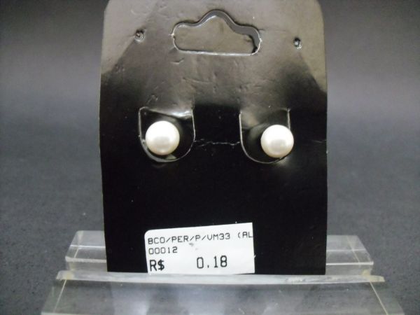 Brinco Prata Perola 6mm CB 2083803