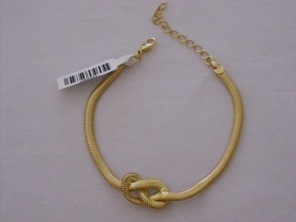 Pulseira Folhada a Ouro Cobra Nó cb 2089393 ok