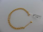 PULSEIRA FOLHADA A OURO BOLAS DUPLA  CB 182097