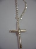 Corrente Prata Grumet Cruz 55cm 2088822