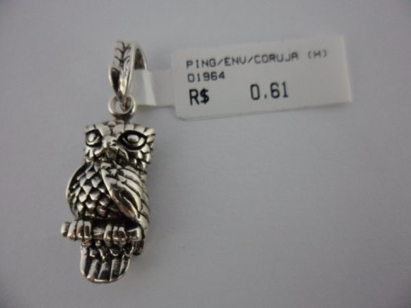 PINGENTE PRATA CORUJA ENVELHECIDA CB 34391570