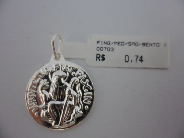 PINGENTE PRATA MEDALHA SAO BENTO CB 2069234