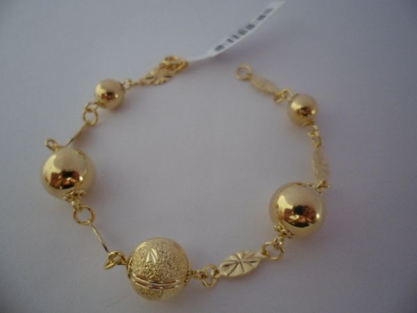 Pulseira Folhada a Ouro bolas 2089416