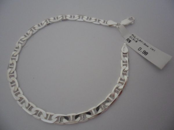 Pulseira de Prata Masculina Latinha  CB 2077062