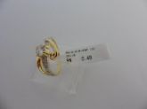 ANEL FOLHADO A OURO ZIRCONIA ESPECIAL  CB 268032