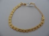 PULSEIRA FOLHADA A OURO QUADRADINHA CB 2089355