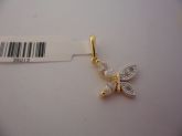PINGENTE FOLHADO A OURO BORBOLETA 39013