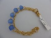PULSEIRA FOLHADA/PEDRA/DUPLA/AZUL CB  182301