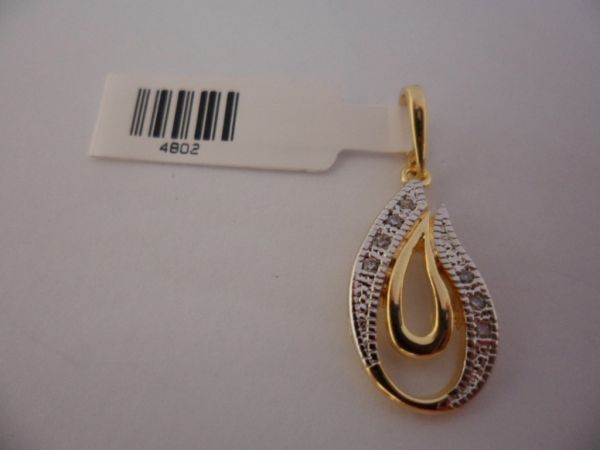 PINGENTE FOLHADO A OURO GOTA CB 4802