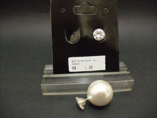 Brinco Prata Perola Zirconia Dyor cb 2094106