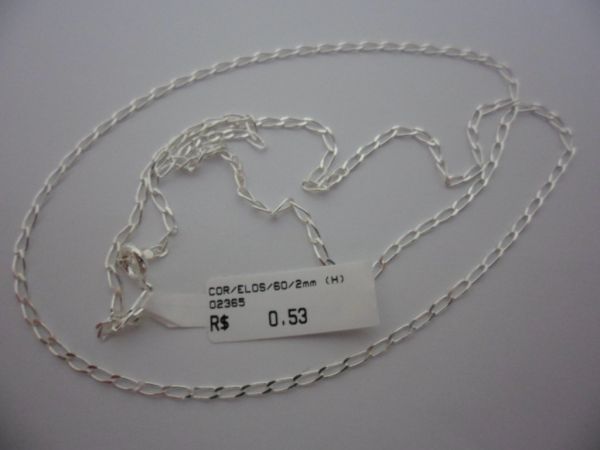 CORRENTE DE PRATA ELOS 60CM  CB 2087757