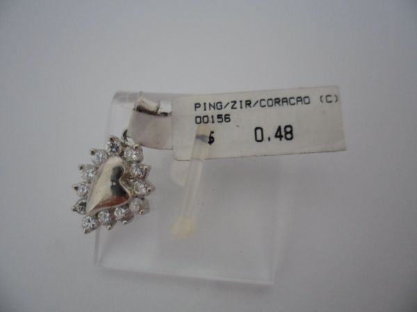 PINGENTE DE PRATA ZIRCONIA CORAÇAO  CB 2067261