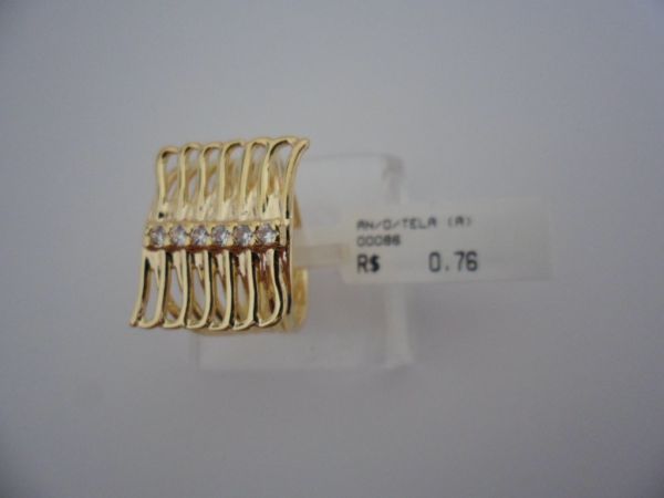 ANEL FOLHADO A OURO TELA  CB 12385
