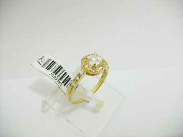 ANEL FOLHADO A OURO MICRO ZIRCONIAS  CB 2089553