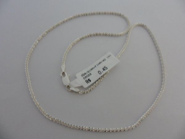 CORRENTE DE PRATA DIAMANTADA FINA 40CM CB 2086057 ok