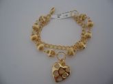 PULSEIRA FOLHADA BERLOQUES CORAÇ/BOLAS CB 4000
