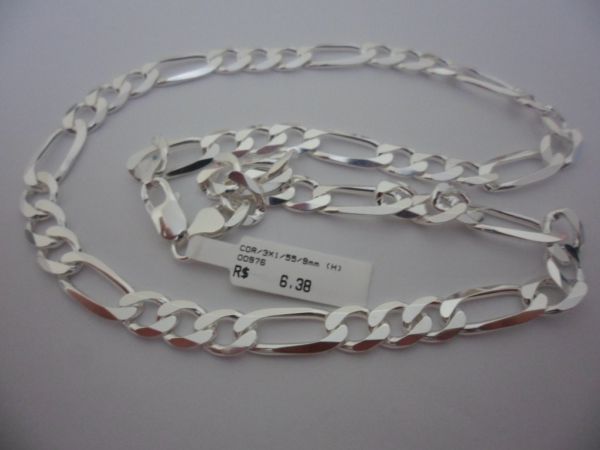 CORRENTE DE PRATA 3X1 55CM  CB 2072203