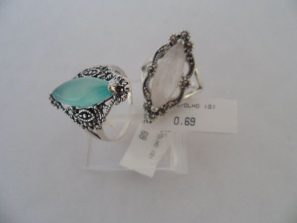 ANEL DE PRATA PEDRAS OLHO  CB 41904