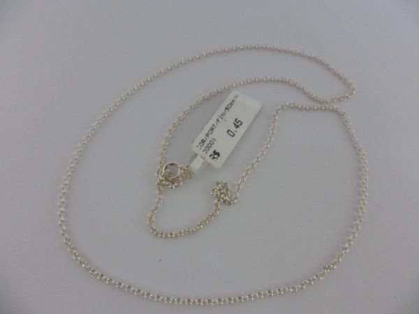 CORRENTE DE PRATA PORTUGUESA FINA 45CM CB 2062686