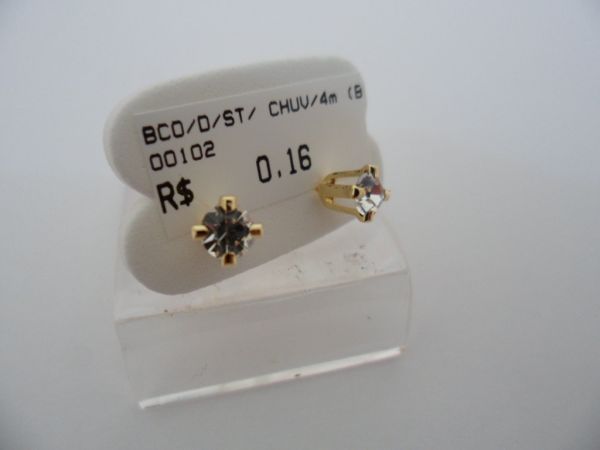 BRINCO FOLHADO A OURO  CHUVEIRO 4MM CB 9000