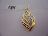 PINGENTE FOLHADO A OURO FOLHA CB 1380