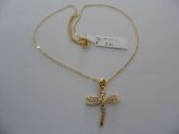 GARGANTILHA FOLHADA A OURO LIBELULA CB 81599