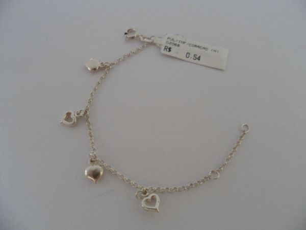 PULSEIRA DE PRATA CORAÇOES CB 2086491