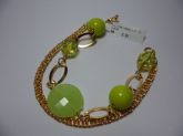 PULSEIRA FOLHADA OURO AMAR/LIMAO CB 182262